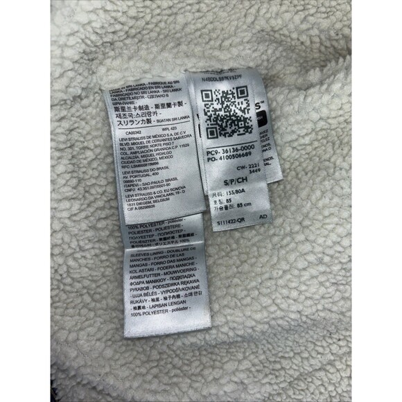 Levis Original Sherpa Lined Trucker Denim Jacket Button Snap Light Blue Womens S - Picture 7 of 11